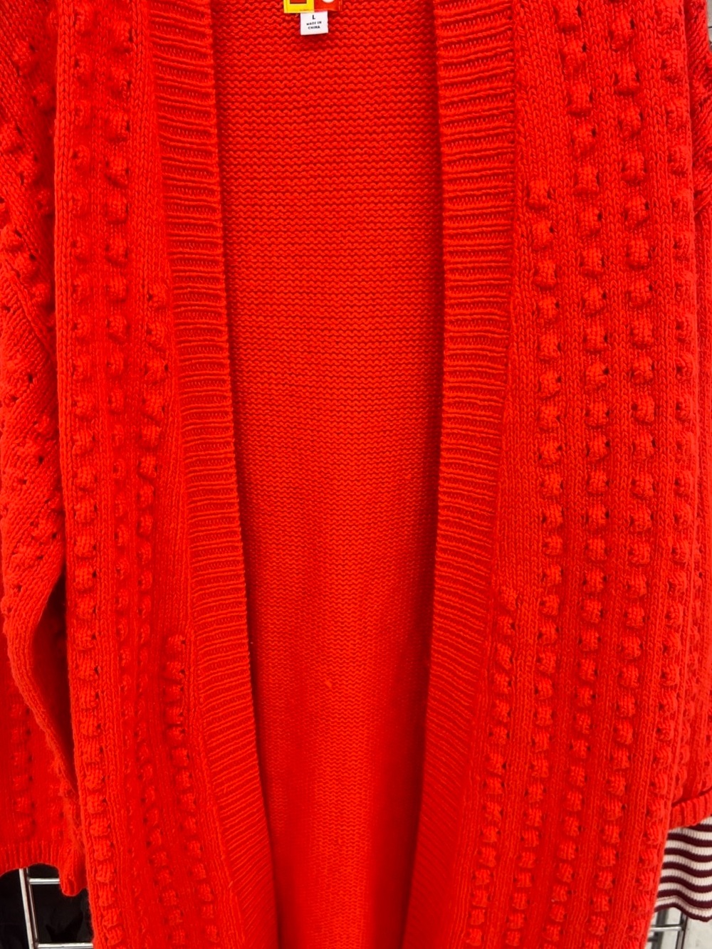 Lego Bright Red Open-Front Knit Cardigan